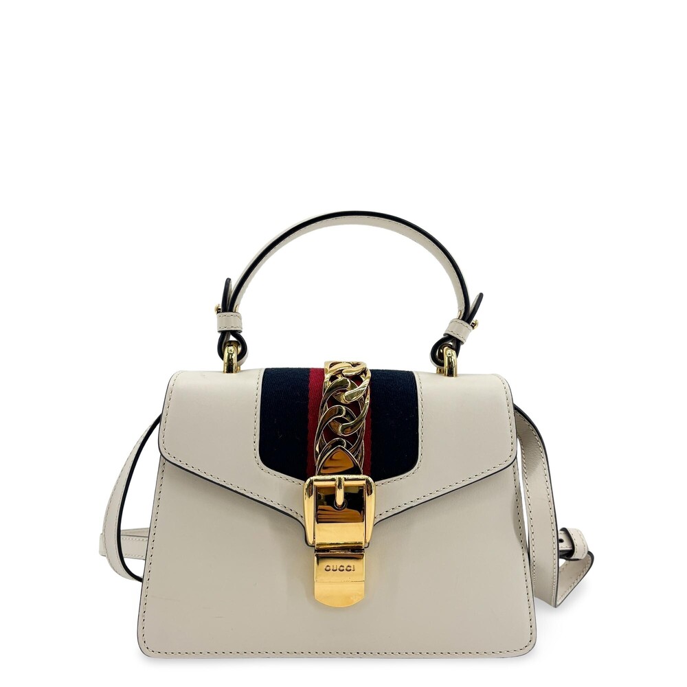 Gucci Sylvie Top Handle Leather Mini